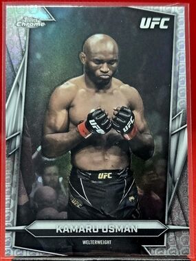 Topps Chrome Kamaru Usman Card - GLOVE REFRACTOR